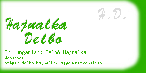 hajnalka delbo business card
